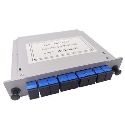 경량의 LGX 박스 형상 1x8 광섬유 PLC 분배기
